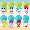 16PCS Gnome Hanging Swirl Decorations – Hawaii Beach Birthday Party Supplies, Tropical Gnome Ceiling Ornaments, Luau Party Hanging Swirls
